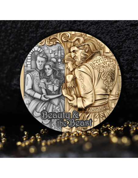BEAUTY AND THE BEAST 2 Oz Silver Coin 2000 Francs Cameroon 2024 - Coins & More - Camerún