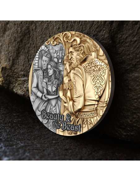 BEAUTY AND THE BEAST 2 Oz Silver Coin 2000 Francs Cameroon 2024 - Coins & More - Camerún
