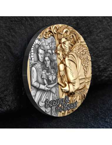 BEAUTY AND THE BEAST 2 Oz Silver Coin 2000 Francs Cameroon 2024 - Coins & More - Camerún