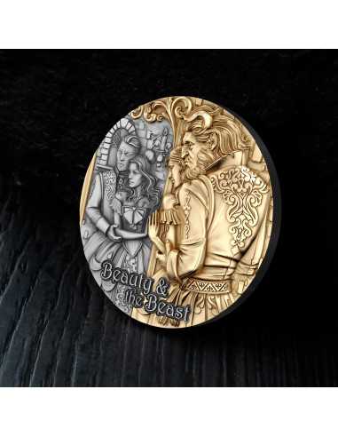 BEAUTY AND THE BEAST 2 Oz Silver Coin 2000 Francs Cameroon 2024 - Coins & More - Camerún