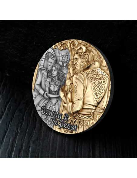 BEAUTY AND THE BEAST 2 Oz Silver Coin 2000 Francs Cameroon 2024 - Coins & More - Camerún
