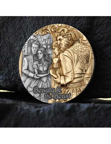 BEAUTY AND THE BEAST 2 Oz Silver Coin 2000 Francs Cameroon 2024 - Coins & More - Camerún