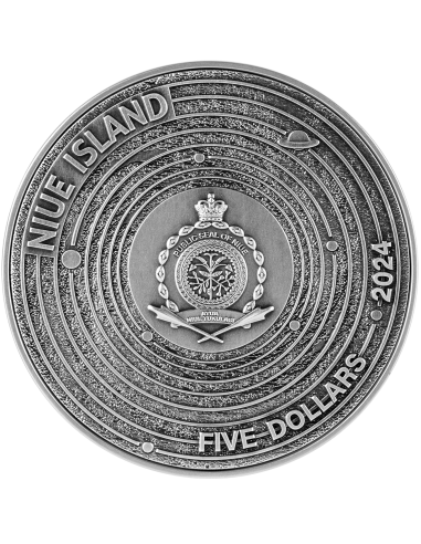THE SOLAR SYSTEM 2 Oz Silver 11.5 Oz Copper Coin 5$ Niue 2024 - Coins & More - Niue