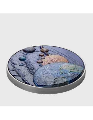 THE SOLAR SYSTEM 2 Oz Silver 11.5 Oz Copper Coin 5$ Niue 2024 - Coins & More - Niue