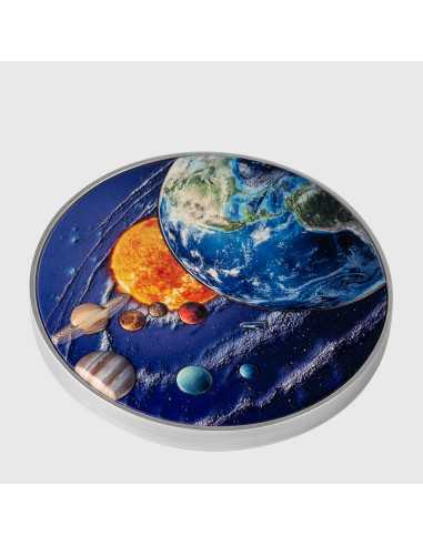 THE SOLAR SYSTEM 2 Oz Silver 11.5 Oz Copper Coin 5$ Niue 2024 - Coins & More - Niue