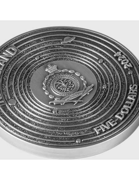 THE SOLAR SYSTEM 2 Oz Silver 11.5 Oz Copper Coin 5$ Niue 2024 - Coins & More - Niue