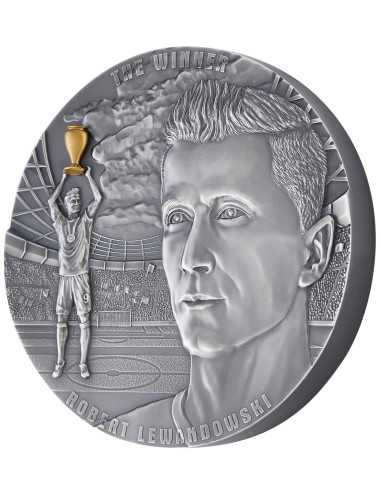 WINNER ROBERT LEWANDOWSKI The Way to the Dreams 1 Kg Silver Coin 50$ Niue 2023 - Coins & More - Niue