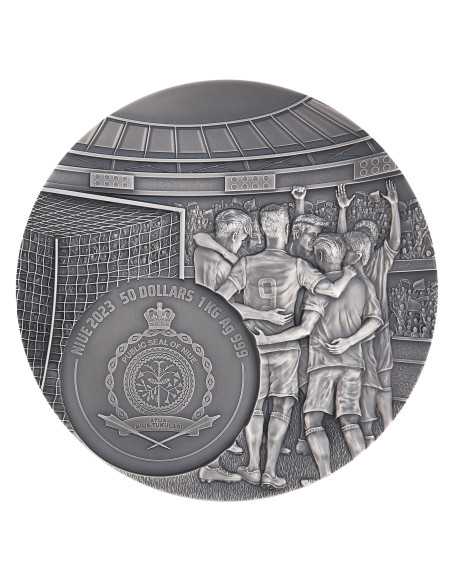 WINNER ROBERT LEWANDOWSKI The Way to the Dreams 1 Kg Silver Coin 50$ Niue 2023 - Coins & More - Niue