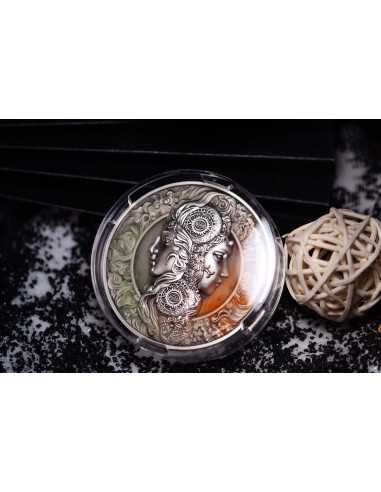 GEMINI Twelve Zodiac Signs 5 Oz UV and Glow in Dark Silver Coin 12$ Dollars Niue 2024 - Coins & More - Chad