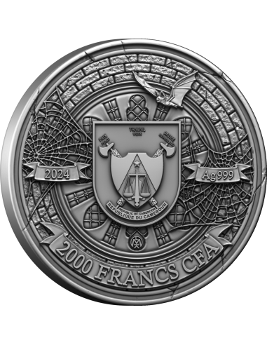 MIDNIGHT SEDUCTION 2 Oz Silver Coin 2000 Francs Cameroon 2024 - Coins & More - Camerun