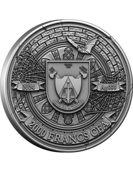 MIDNIGHT SEDUCTION 2 Oz Silver Coin 2000 Francs Cameroon 2024 - Coins & More - Camerun