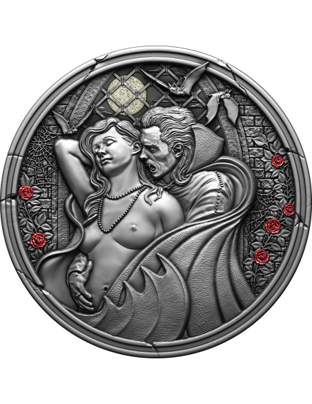 MIDNIGHT SEDUCTION 2 Oz Silver Coin 2000 Francs Cameroon 2024 - Coins & More - Camerun