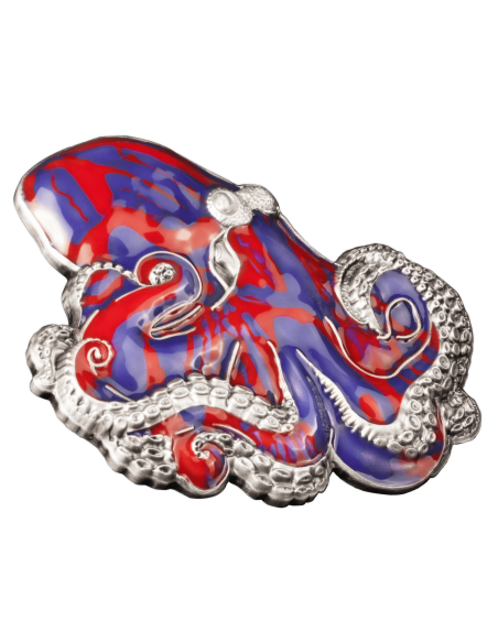 THE OCTOPUS 3 Oz Silver 5$ Barbados 2024 - Coins & More - Barbade