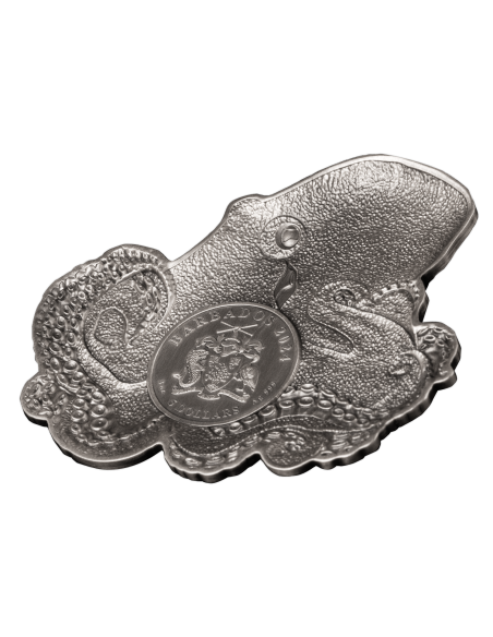 THE OCTOPUS 3 Oz Silver 5$ Barbados 2024 - Coins & More - Barbade