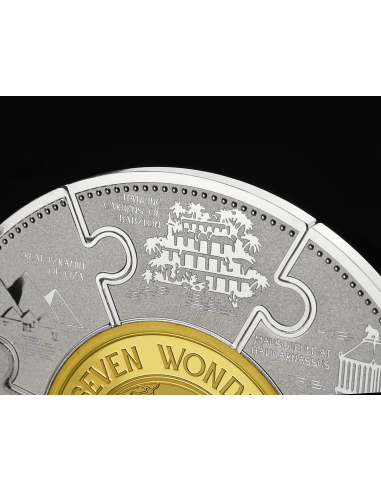 SEVEN WONDERS OF THE ANCIENT WORLD 5 Oz Puzzle Silver Coin Burundi 2024 - Coins & More - Burundi