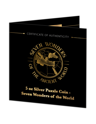 SEVEN WONDERS OF THE ANCIENT WORLD 5 Oz Puzzle Silver Coin Burundi 2024 - Coins & More - Burundi