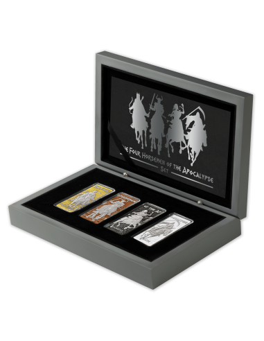 FOUR HORSEMEN OF THE APOCALYPSE Set 4x1 Oz Silver Coins 5$ Barbados 2024 - Coins & More - Barbade