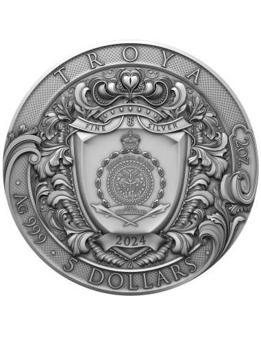 TROYA 2 Oz Silver Coin 5$ Niue 2024 - Coins & More - Niue