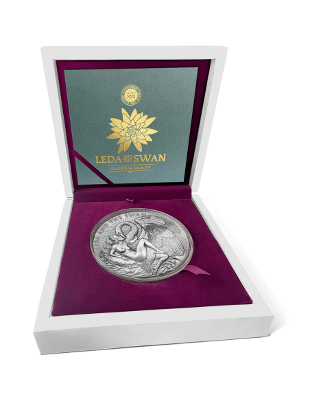 LEDA AND THE SWAN Celestial Beauty 1 Kg Kilo Silver Coin 10000 Francs Cameroon 2024 - Coins & More - Camerun