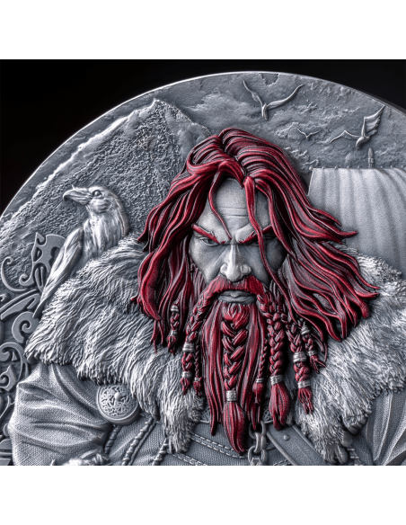 ERIK THE RED The Way to Valhalla 2 Oz Silver Coin 2000 Francs Cameroon 2024 - Coins & More - Kamerun
