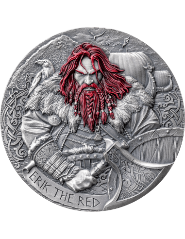 ERIK THE RED The Way to Valhalla 2 Oz Silver Coin 2000 Francs Cameroon 2024 - Coins & More - Kamerun