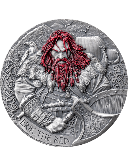 ERIK THE RED The Way to Valhalla 2 Oz Silver Coin 2000 Francs Cameroon 2024 - Coins & More - Kamerun