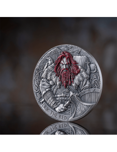 ERIK THE RED The Way to Valhalla 2 Oz Silver Coin 2000 Francs Cameroon 2024 - Coins & More - Kamerun