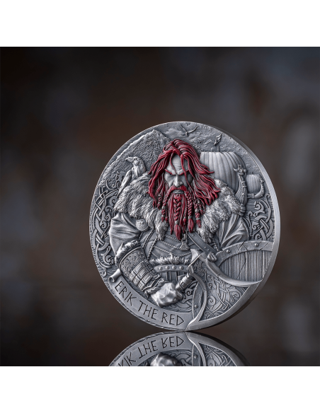 ERIK THE RED The Way to Valhalla 2 Oz Silver Coin 2000 Francs Cameroon 2024 - Coins & More - Kamerun