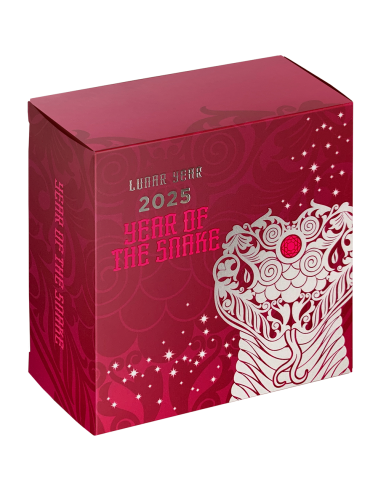 YEAR OF THE SNAKE Lunar Year 1/2 Oz Silver Proof Coin 2 Cedis Ghana 2025 - Coins & More - Africa