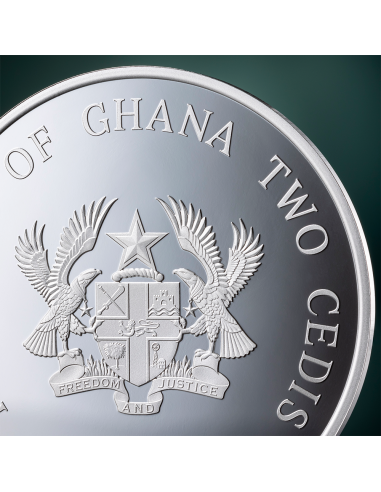 YEAR OF THE SNAKE Lunar Year 1/2 Oz Silver Proof Coin 2 Cedis Ghana 2025 - Coins & More - Africa