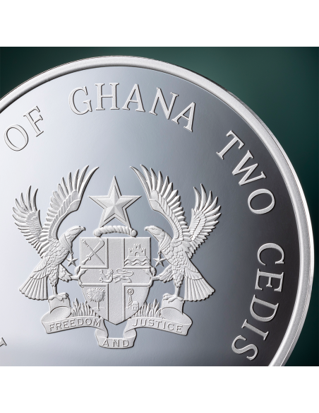 YEAR OF THE SNAKE Lunar Year 1/2 Oz Silver Proof Coin 2 Cedis Ghana 2025 - Coins & More - Africa