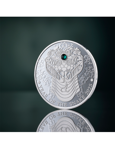 YEAR OF THE SNAKE Lunar Year 1/2 Oz Silver Proof Coin 2 Cedis Ghana 2025 - Coins & More - Africa