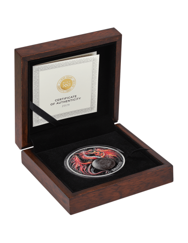 DRAGON Chronicles of Fire 2 Oz Silver Coin 10 Cedis Ghana 2024 - Coins & More - Ghana