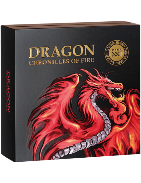 DRAGON Chronicles of Fire 2 Oz Silver Coin 10 Cedis Ghana 2024 - Coins & More - Ghana