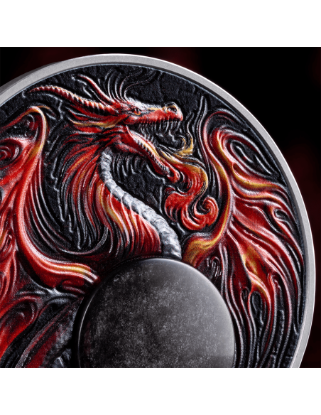 DRAGON Chronicles of Fire 2 Oz Silver Coin 10 Cedis Ghana 2024 - Coins & More - Ghana
