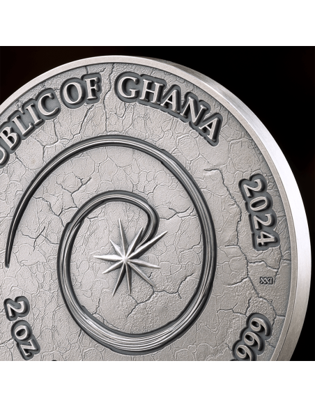 DRAGON Chronicles of Fire 2 Oz Silver Coin 10 Cedis Ghana 2024 - Coins & More - Ghana
