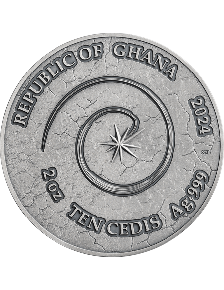 DRAGON Chronicles of Fire 2 Oz Silver Coin 10 Cedis Ghana 2024 - Coins & More - Ghana