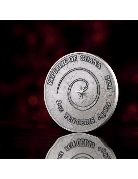 DRAGON Chronicles of Fire 2 Oz Silver Coin 10 Cedis Ghana 2024 - Coins & More - Ghana
