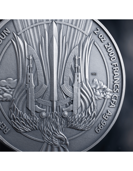 ARMY OF DRONES Guardians of Freedom 2 Oz Silver Coin 2000 Francs Cameroon 2024 - Coins & More - Cameroun