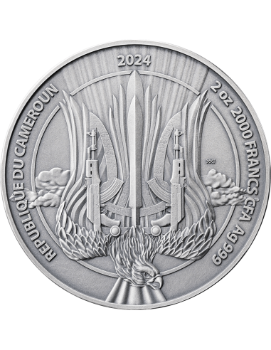 ARMY OF DRONES Guardians of Freedom 2 Oz Silver Coin 2000 Francs Cameroon 2024 - Coins & More - Cameroun