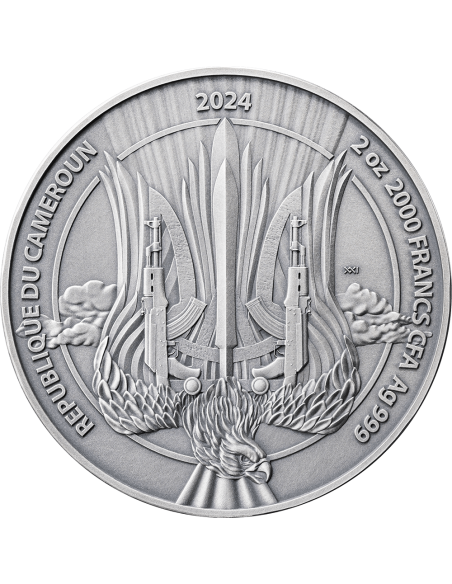 ARMY OF DRONES Guardians of Freedom 2 Oz Silver Coin 2000 Francs Cameroon 2024 - Coins & More - Cameroun