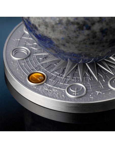EARTH Solar System 2 Oz Silver Coin 10 Cedis Ghana 2024 - Coins & More - Ghana