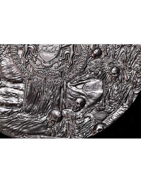 LETH The Forgetful River 2 Oz Silver Coin 2000 CFA Francs Gabon 2025 - Coins & More - Gabon