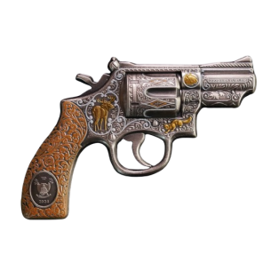 REVOLVER GUN 2 Oz Silver Coin 1000 Francs Cameroon 2024 - Coins & More - Cameroon 2