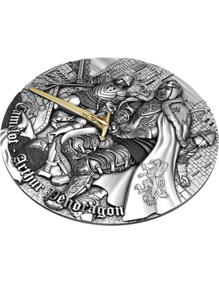 ARTHUR PENDRAGON Camelot 2 Oz Silver Coin 5$ Niue 2021 - Coins & More - Niue