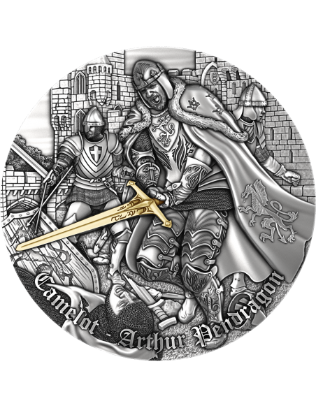 ARTHUR PENDRAGON Camelot 2 Oz Silver Coin 5$ Niue 2021 - Coins & More - Niue