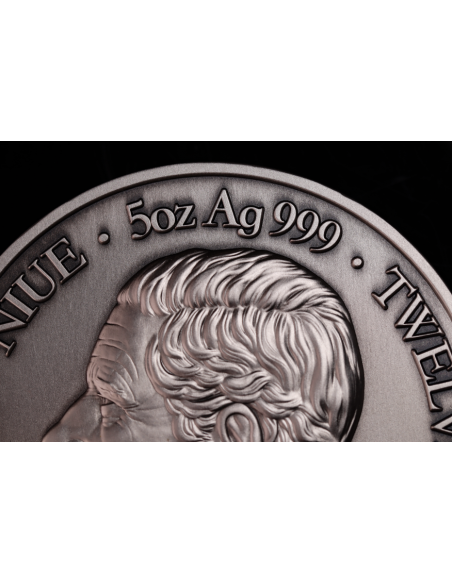 CANCER Twelve Zodiac Signs 5 Oz UV and Glow in Dark Silver Coin 12$ Dollars Niue 2024 - Coins & More - Chad