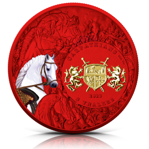 WHITE HORSE Four Horsemen Of The Apocalypse Space Red 1 Oz Silver Bullion Coin 5 Thalers 2023 - Coins & More - Plata 2