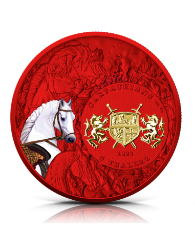 WHITE HORSE Four Horsemen Of The Apocalypse Space Red 1 Oz Silver Bullion Coin 5 Thalers 2023 - Coins & More - Plata
