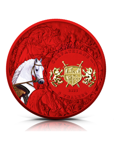 WHITE HORSE Four Horsemen Of The Apocalypse Space Red 1 Oz Silver Bullion Coin 5 Thalers 2023 - Coins & More - Plata